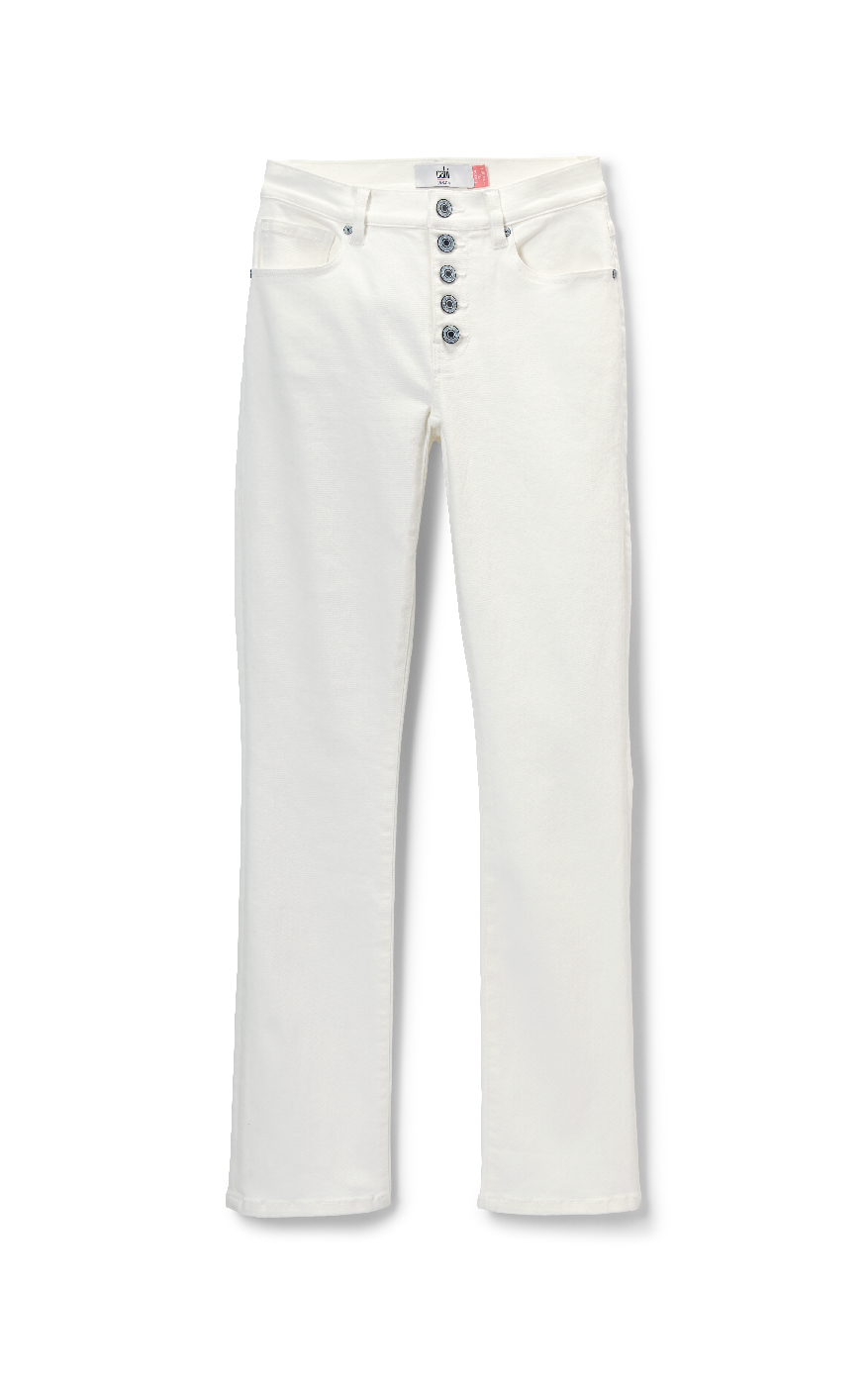 6284 button fly straight in white