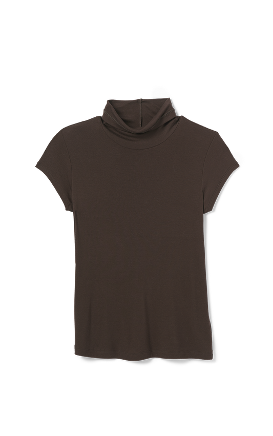 4570 Slinky Turtleneck in Dark chocolate